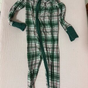 Plaid Green Kids One Piece